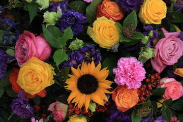 Colorful wedding flowers