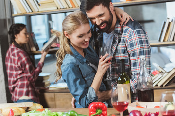 Loving couple embracing