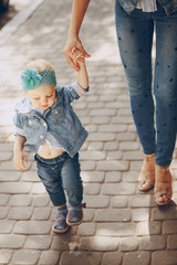 mom with daughter