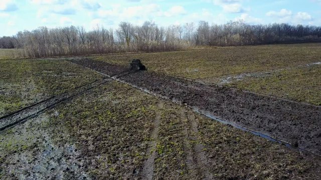 Utv car racing in mud