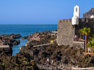 Atlantikstrand bei  Garachico, Teneriffa,Kanaren,Spanien