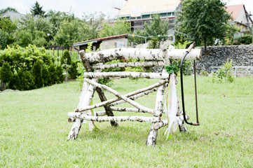 Baumstamm säge hochzeit