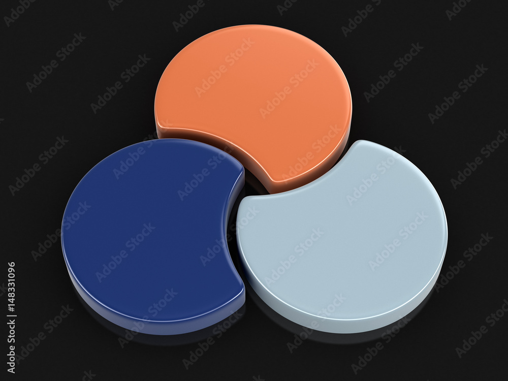 Poster circular graph. image with clipping path