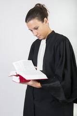 portrait d'avocat en robe