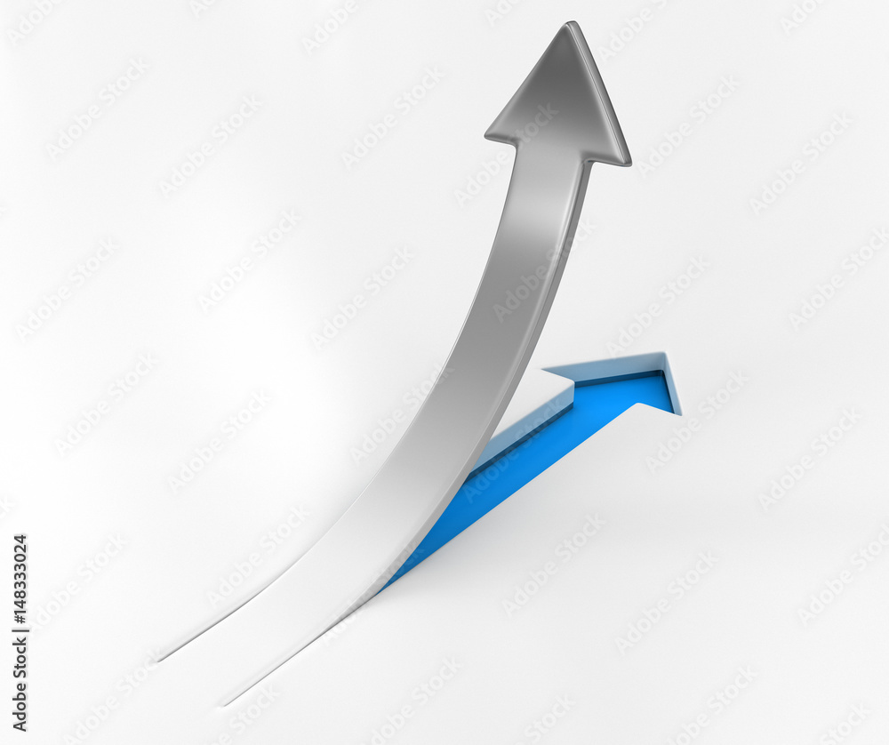 Poster arrow up. image with clipping path