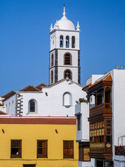 Obraz premium Kanarische Altstadt-Kirche in Garachico, Teneriffa,