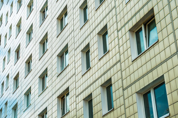 detailed view of plattenbau facade