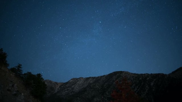 Milky Way Above Alpine Mountain Peaks 01 Time Lapse Stars