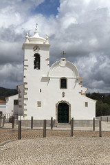 Church in the main square of Querenca, Portugal