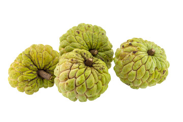 Obraz premium custard apple isolated on white background.