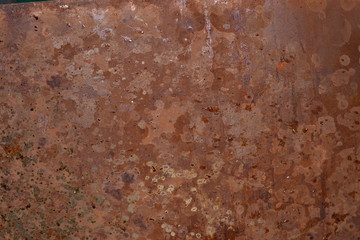 Rust on the sheet iron