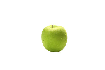 Fresh green apple isolate white on background.
