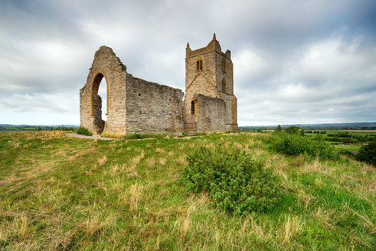 St Michael's Church on Burrow Mump in Somerset