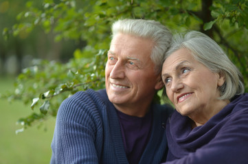 Fototapeta premium Happy beautiful elderly couple 