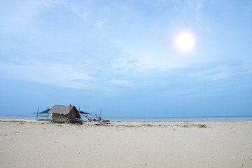 Fisherman's hut on the beach.