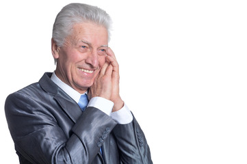 Elderly businessman in a tie