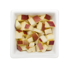 Diced red apple