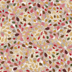 Seamless repeating pattern consisting of colored droplets