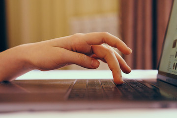 keyboard, laptop, hands, print