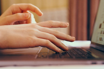 keyboard, laptop, hands, print