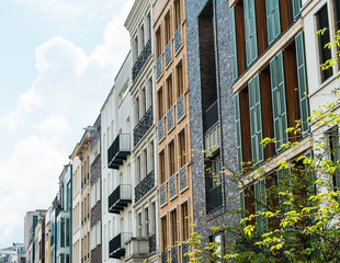 Fototapeta premium modern and beautiful townhouses at berlin