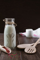 Making homemade sugar cookies. Cookie cutters  and kitchen 