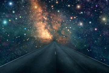 road star nebula milky way background