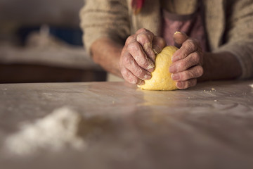 Kneading dough