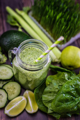 fruit and vegetables green smoothie