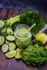 fruit and vegetables green smoothie
