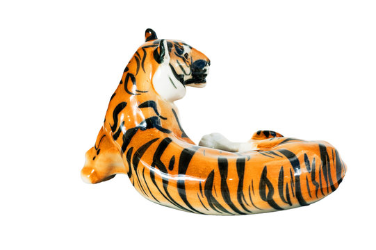Figurine lying tiger.