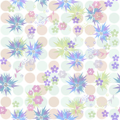 Fototapeta na wymiar Seamless cute small flowers pattern on white