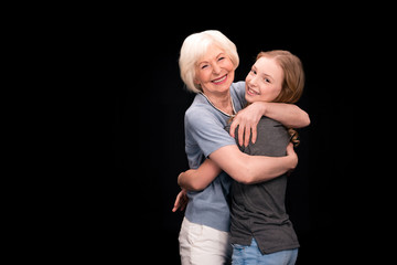 grandmother with teenage granddaughter