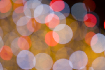 Out of focus man made lights