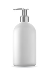 Isolated soap bottle on white background. 3D illustration.