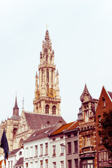 Fototapeta na wymiar Beautiful antique church in Antwerp, Belgium