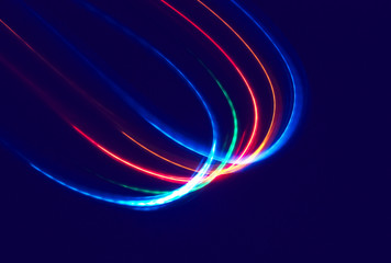 Streaky light patterns from long exposure