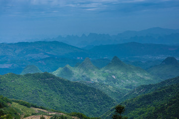 Fototapeta premium Beautiful mountains scenery in summer 