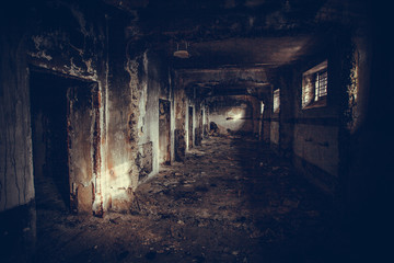 Fototapeta na wymiar Gloomy corridor