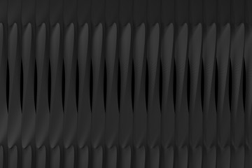 Background line black color pattern abstract concept 3D rendering.
