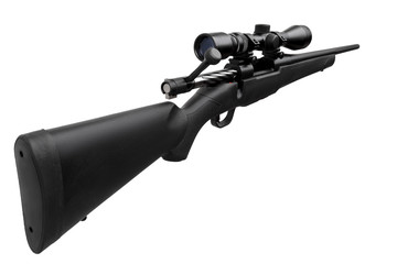 sniper rifle isolated on white