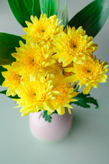 Yellow chrysanthemums.