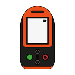 colorful graphic tech generic gps device vector illustration