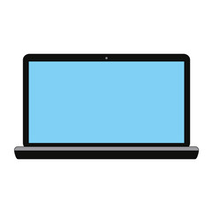 colorful graphic laptop computer tech device vector illustration