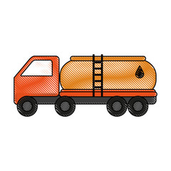 color blurred stripe truck transporter of fuel vector illustration