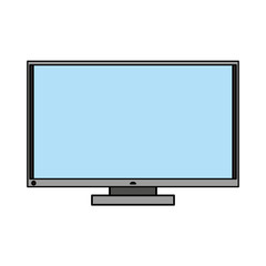 colorful graphic display desk computer tech device vector illustration