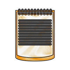 color blurred stripe notebook spiral with sheets vector illustration