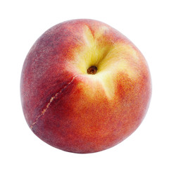 Peach isolated on white background with clipping path