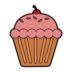 muffin pastry icon image vector illustration design 