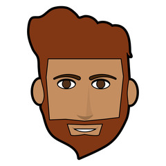 handsome bearded man icon image vector illustration design 